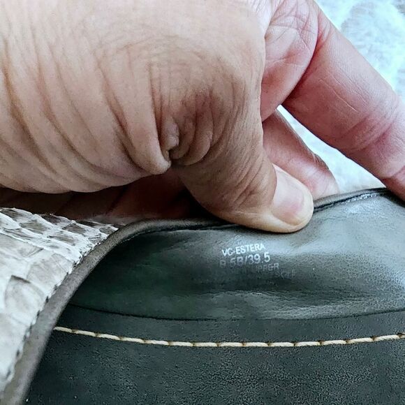 Vince Camuto Estera snakeskin wedges heels 9.5 39.5 - Picture 7 of 10